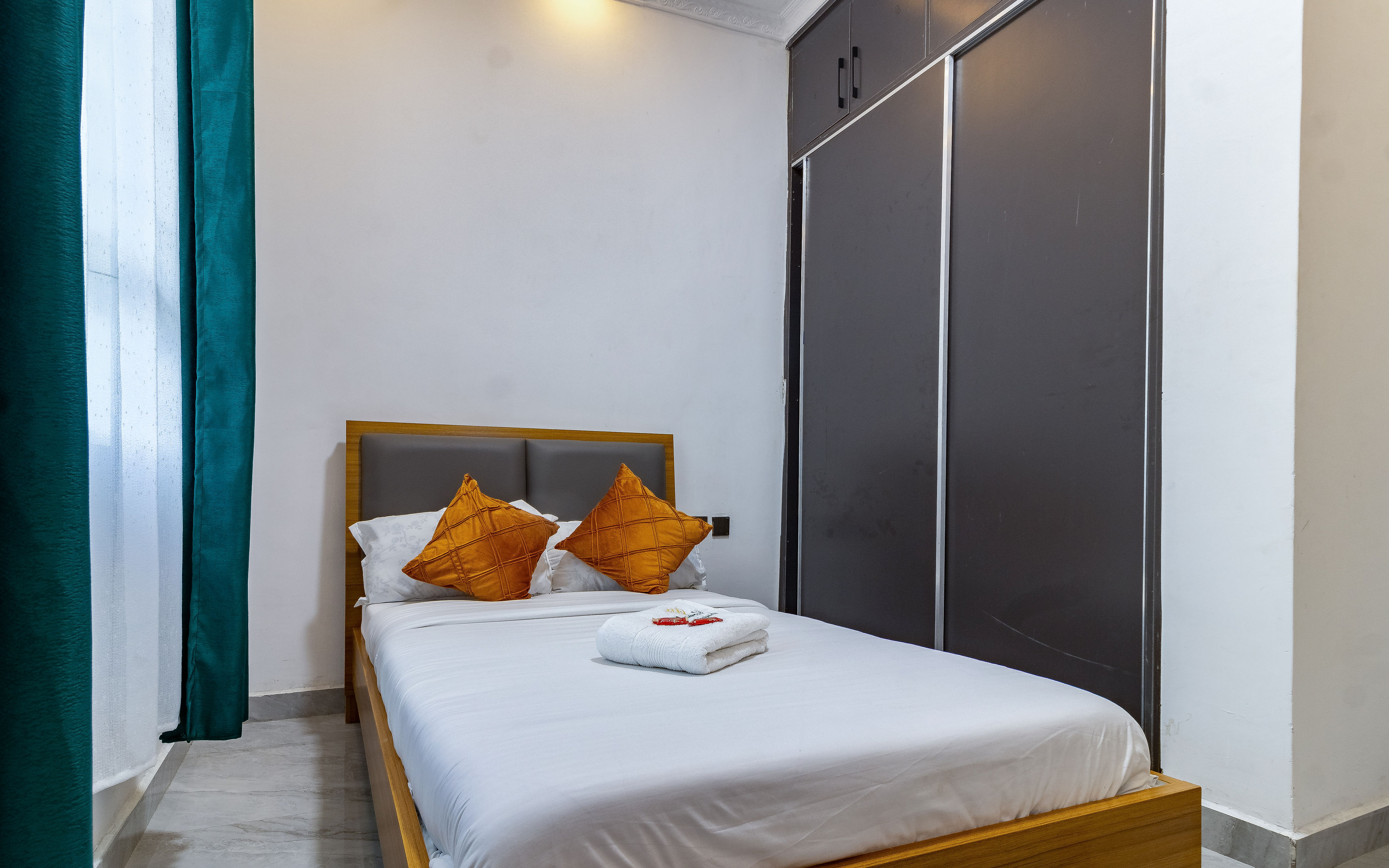 A clean, modern bathroom with a walk-in shower