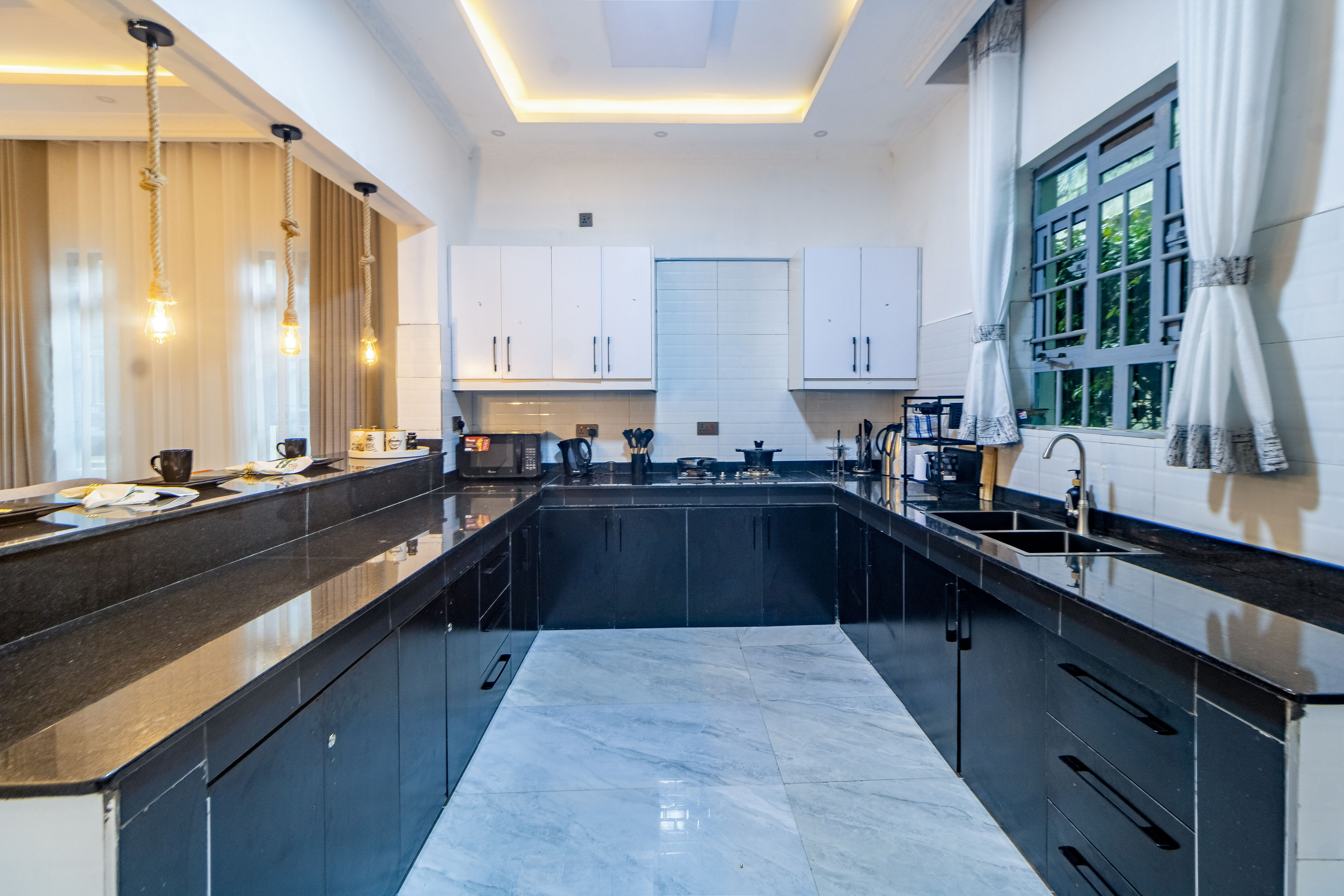 Modern and clean kitchen amenities